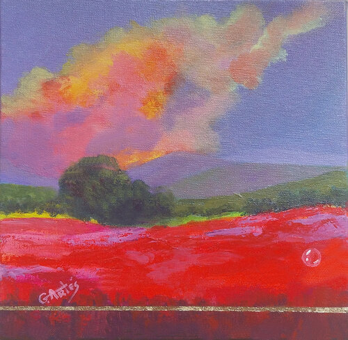 ROJO AL ATARDECER van Geles Conesa Artés, Schilderij te koop op Singulart