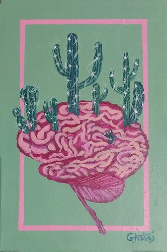 CUIDADO CON LO QUE PIENSAS by Geles Conesa Artés, Painting for Sale on Singulart