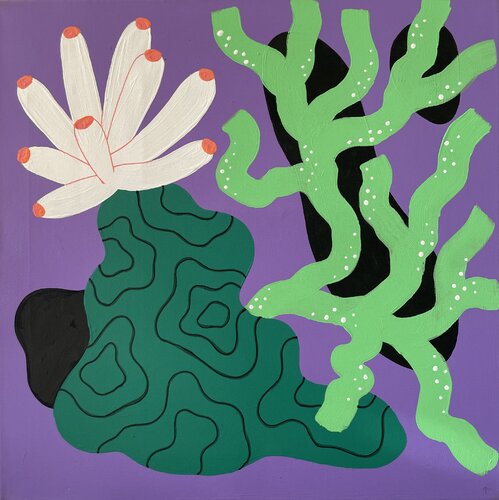 Coral and Fluo Algae von Perrine Honoré, Malerei kaufen auf Singulart