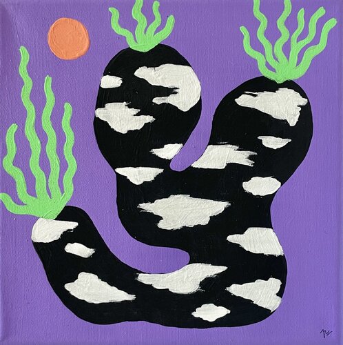 Purple Moon van Perrine Honoré, Schilderij te koop op Singulart