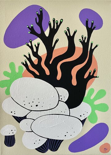 Black Fungi van Perrine Honoré, Schilderij te koop op Singulart