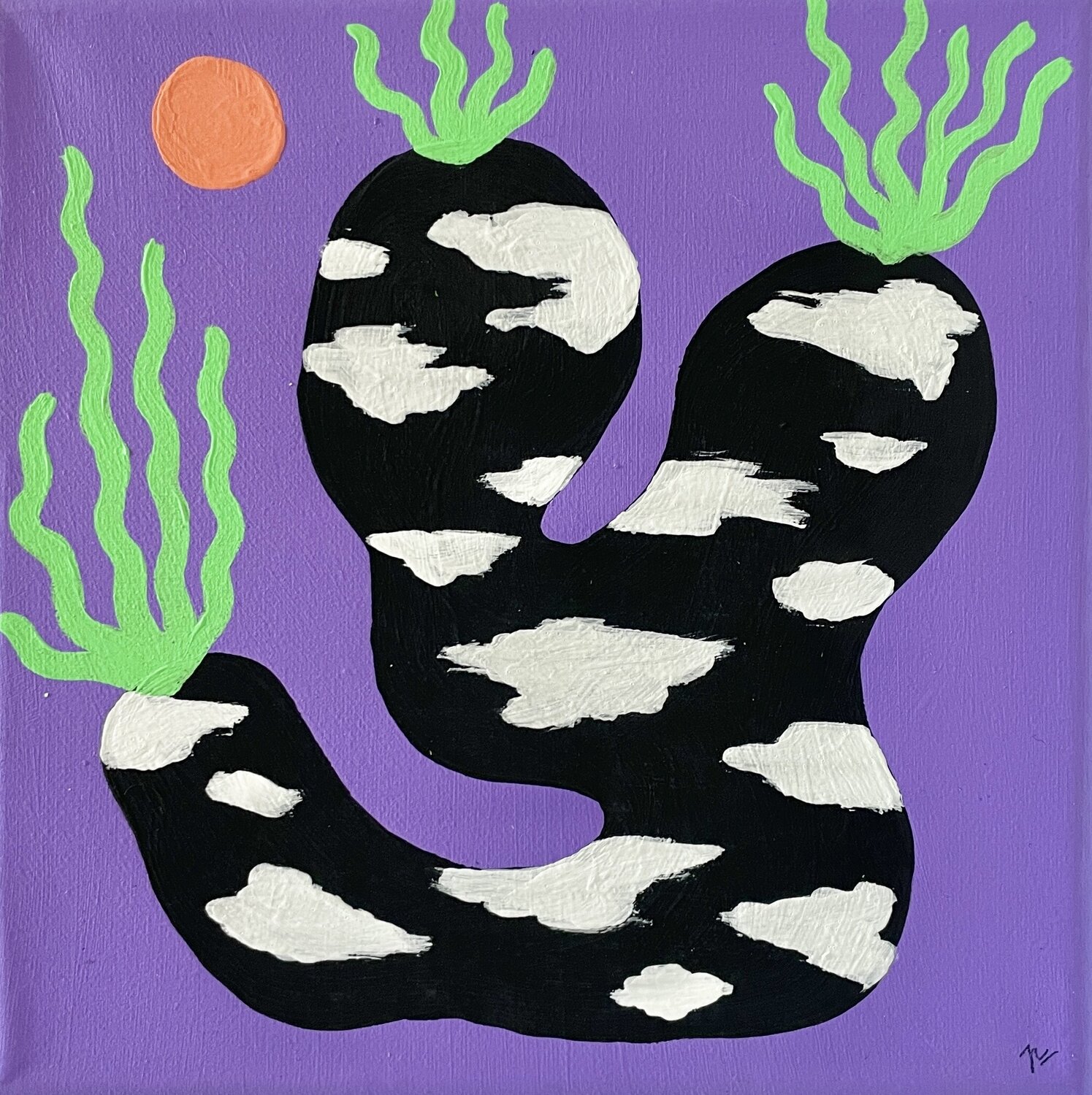 Purple Moon Perrine Honoré Dipinto originale in vendita