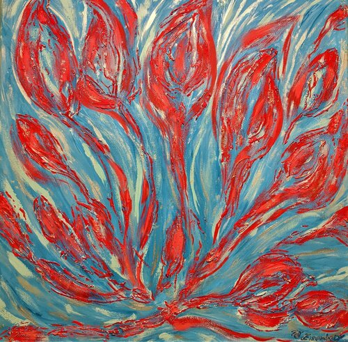 Inspiring Plant by Katharina Eisenberg – Kunst und Klartext, Painting for Sale on Singulart