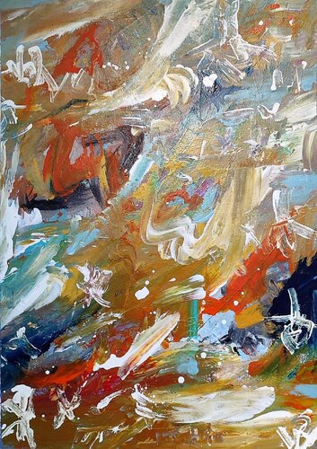 CORRIENTES MIXTAS van Lu Gorrizt, Schilderij te koop op Singulart