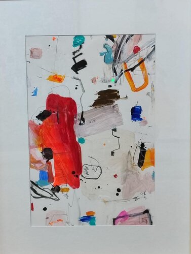 ABSTRACTION XL 1106  MANCHA 45x30 FORMATO 65x50 van Lu Gorrizt, Schilderij te koop op Singulart