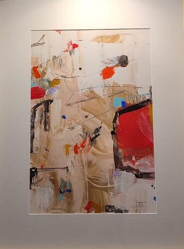 ABSTRACTION XL 1107  MANCHA 45x30 FORMATO 65x50 van Lu Gorrizt, Werk op papier te koop op Singulart