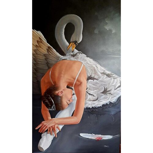El lago de los cisnes by Alfonso Endara, Painting for Sale on Singulart