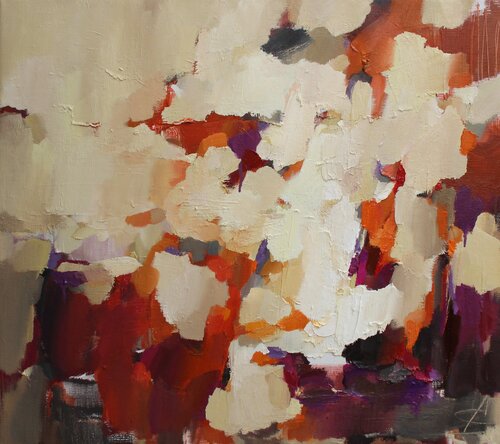 GLARE/ Orange abstract van Ana Saut, Schilderij te koop op Singulart