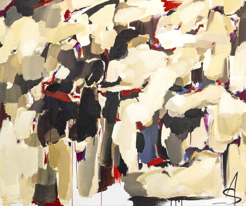 Time slipping through your fingers/Acrylic abstract art von Ana Saut, Malerei kaufen auf Singulart