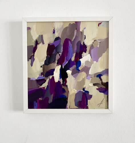 VIOLET 3/abstract acrylic painting by Ana Saut, Painting for Sale on Singulart