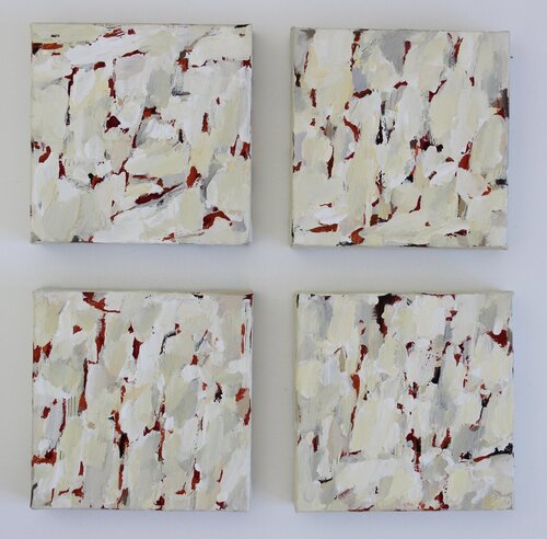 4 WHITE SQUARES par Ana Saut, Peinture en vente sur Singulart