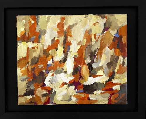 GLARE / Orange abstract oil painting by Ana Saut, 회화 for Sale on Singulart