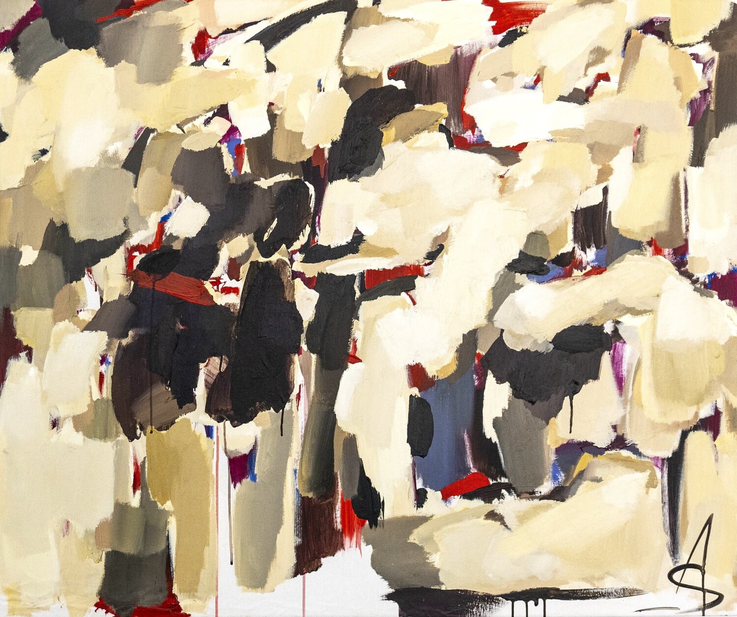 Time slipping through your fingers/Acrylic abstract art Ana Saut Originalgemälde zu verkaufen