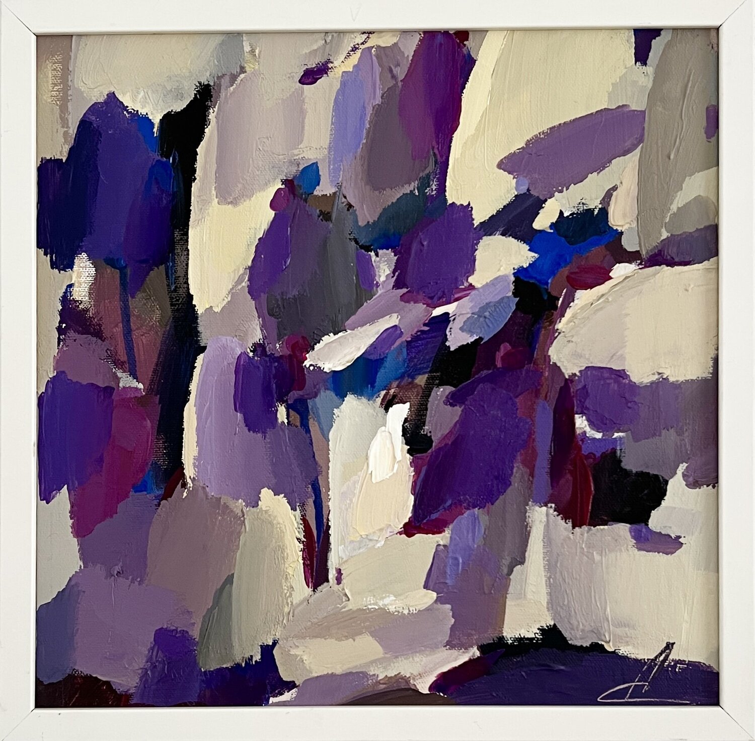 VIOLET 2/abstract acrylic painting Ana Saut