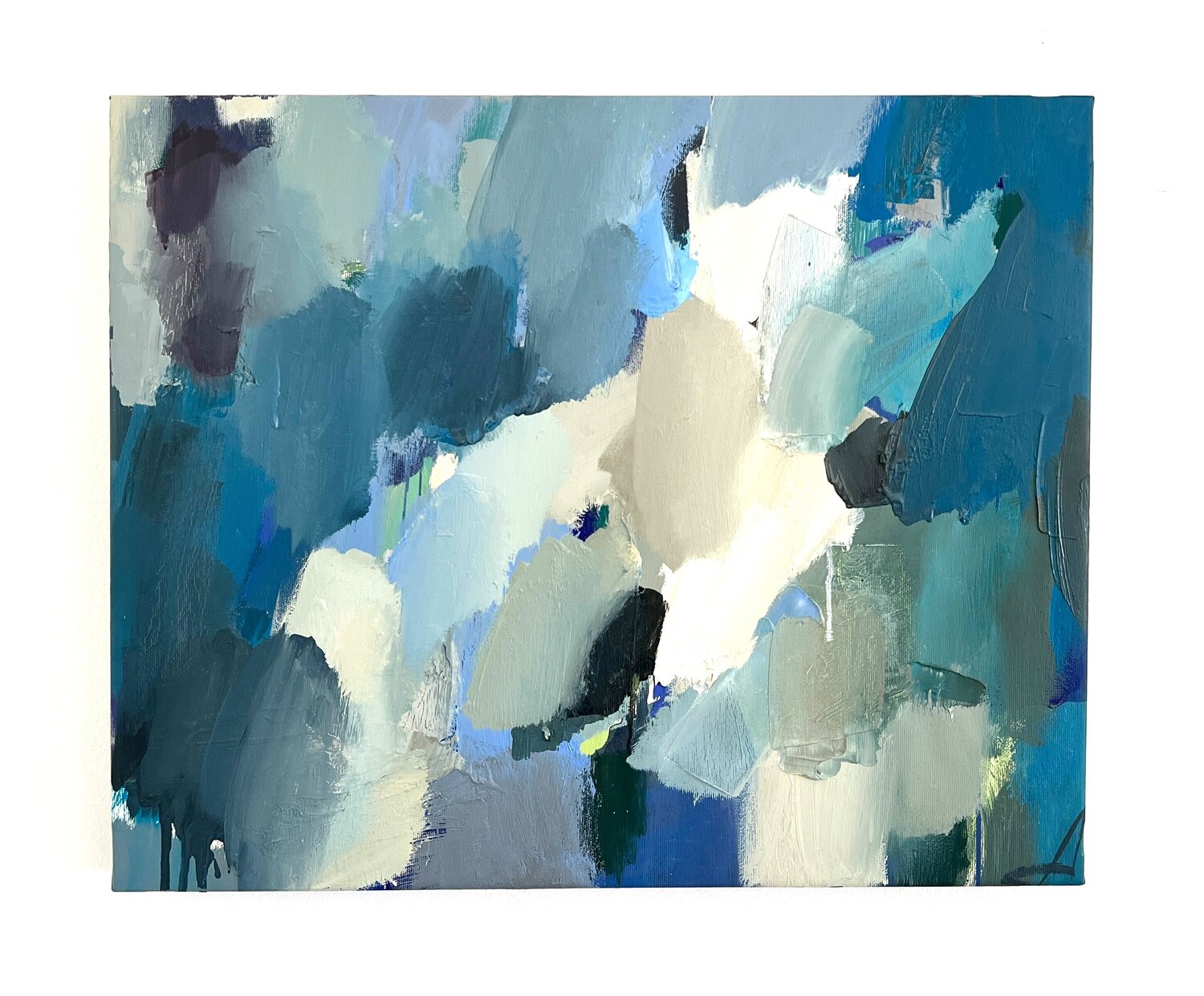 IMAGINATION/Blue abstract oil painting Ana Saut