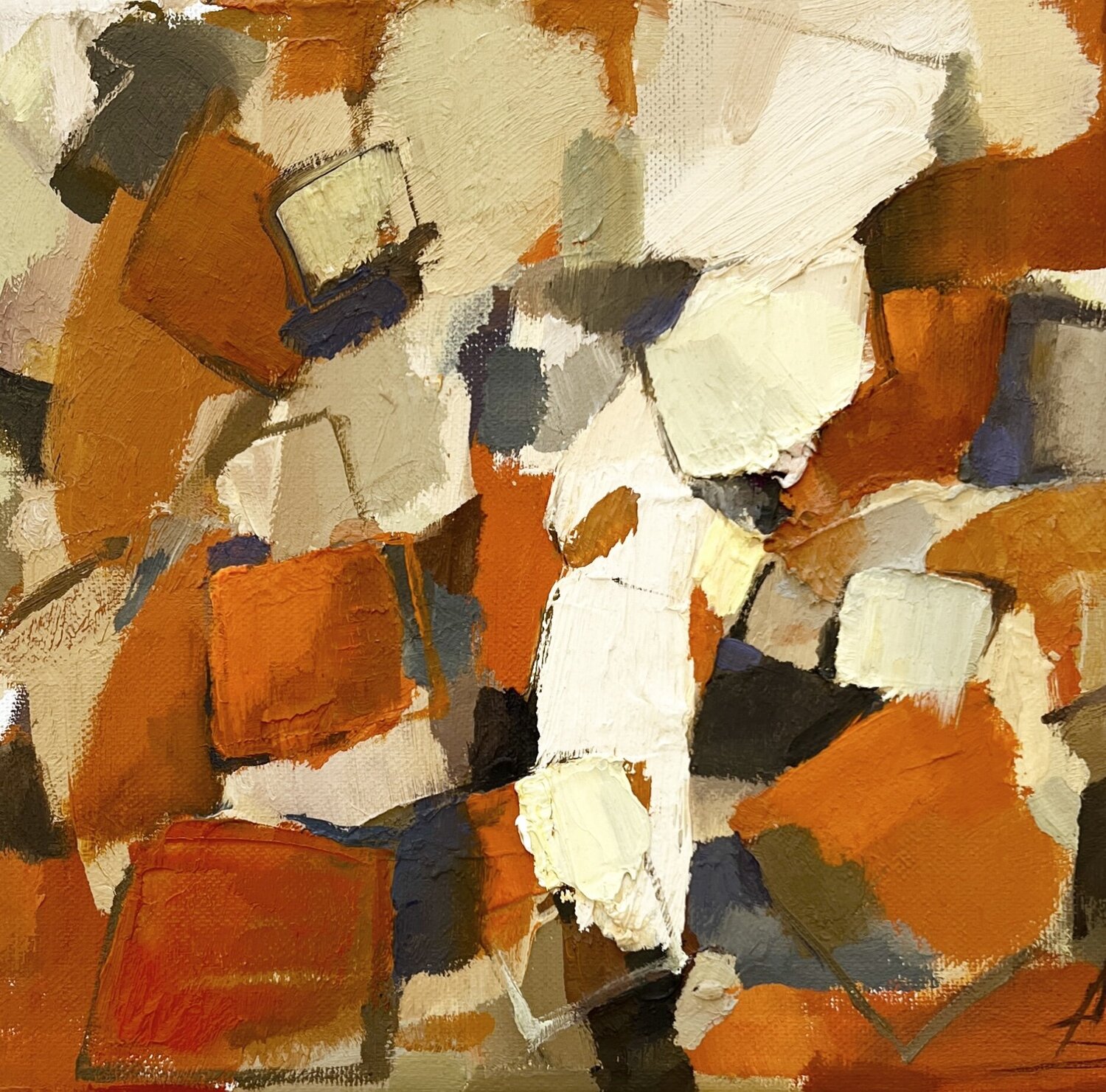 Orange Squares Ana Saut Pintura original en venta