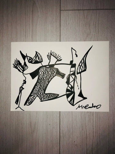Man Running away par Ana Caetano, Œuvre sur papier en vente sur Singulart