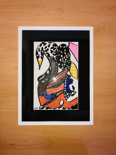 Schwan van Ana Caetano, Werk op papier te koop op Singulart