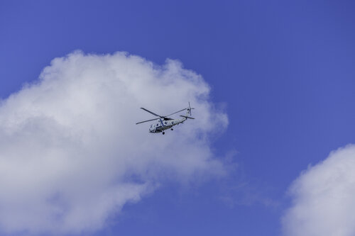 Navy LLAmps Helicopter Over Mayport at St. Johns River von Bob Felderman, Fotografie kaufen auf Singulart