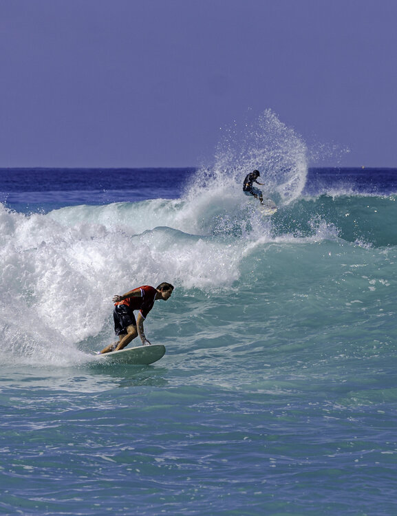 Riding Kona Harbor Waves Bob Felderman