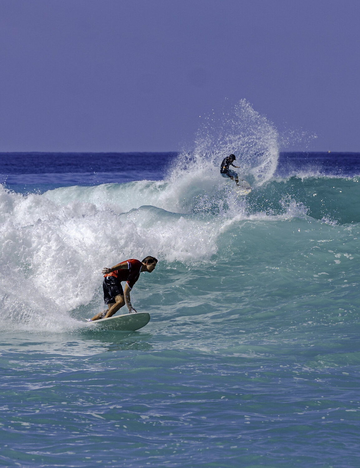 Riding Kona Harbor Waves Bob Felderman