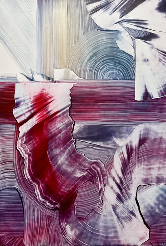 Flüssige Lichter in Landschaften #1 de Katrin Mates, Pintura a la venta en Singulart