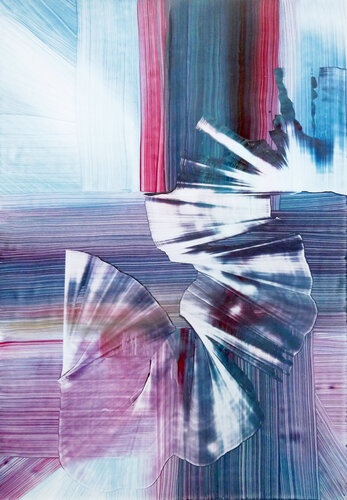Flüssige Lichter in Landschaften #2 van Katrin Mates, Schilderij te koop op Singulart