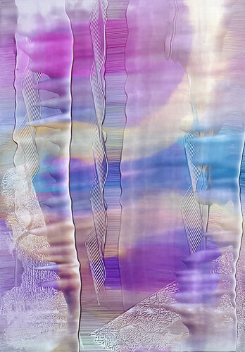 Liquid Lights in Landscapes #7 de Katrin Mates, Pintura a la venta en Singulart