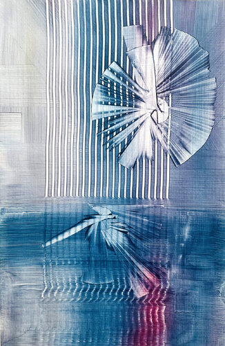 Flüssige Lichter in Landschaften #9 par Katrin Mates, Œuvre sur papier en vente sur Singulart