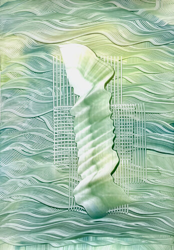 Signs - Zeichen aus Licht #6 de Katrin Mates, Obra en papel a la venta en Singulart