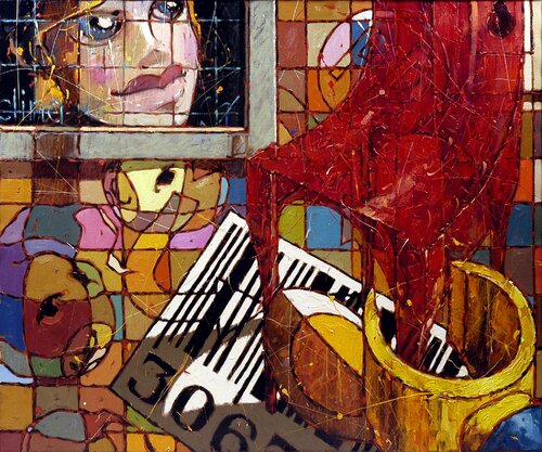Miss vinile e il mistero della seduta in policarbonato by Federico Pisciotta, Painting for Sale on Singulart