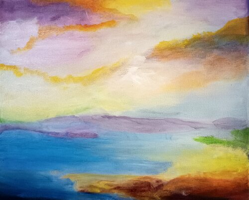 Behind the horizon by Danijela Kostic -The Power of the Mind Art, Painting for Sale on Singulart
