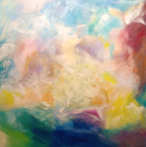 The oasis of heaven van Danijela Kostic -The Power of the Mind Art, Schilderij te koop op Singulart