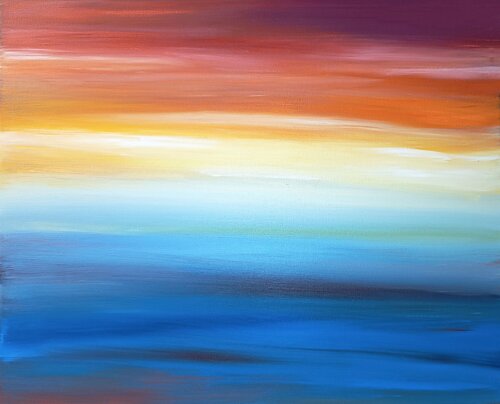 The Meeting of Colors von Danijela Kostic -The Power of the Mind Art, Malerei kaufen auf Singulart