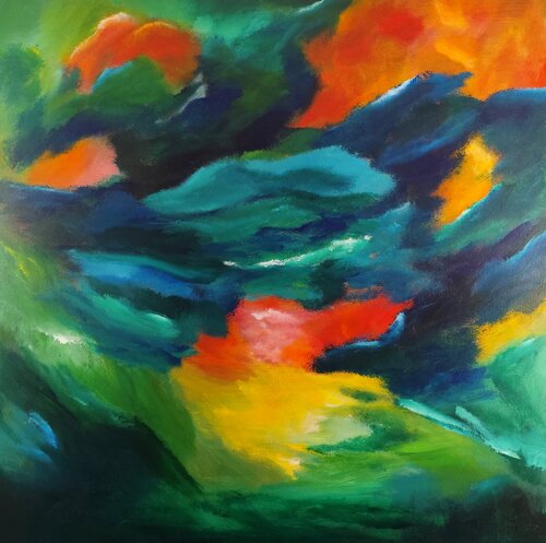 Through the Fire by Danijela Kostic -The Power of the Mind Art, Painting for Sale on Singulart