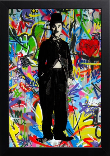 Charlie Chaplin - Love 21 de Andy Millis, Impresión a la venta en Singulart