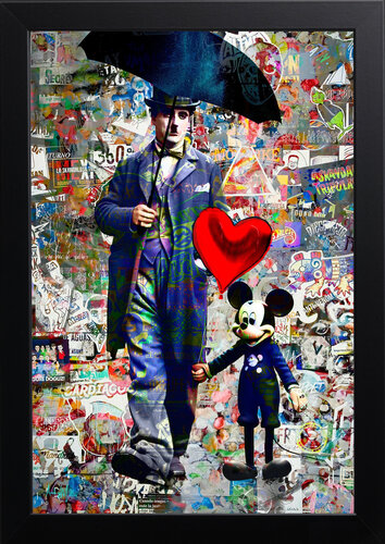 Charlie Chaplin - Love and Protection van Andy Millis, Afdruk te koop op Singulart