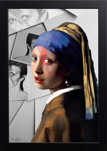 The Girl with the Bowie Stripe van Andy Millis, Afdruk te koop op Singulart
