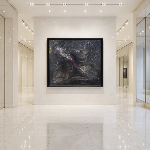 Der Mond – Ein Fenster ins Universum van Annette Lucia Kattau, Schilderij te koop op Singulart