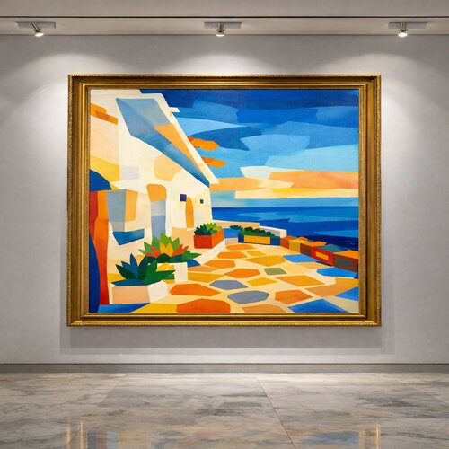 Aegean Abstraction von Annette Lucia Kattau, Malerei kaufen auf Singulart