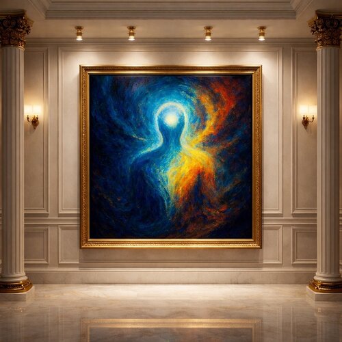 Lux Originis“ Das Licht des Ursprungs van Annette Lucia Kattau, Schilderij te koop op Singulart