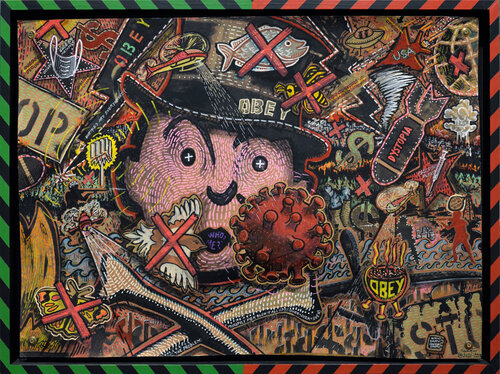 Who Do Voodoo van Sandy Sanders, Schilderij te koop op Singulart