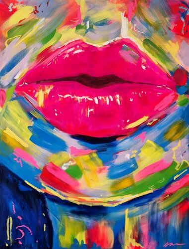 Electric Lips von Klaudia Sonas, Malerei kaufen auf Singulart
