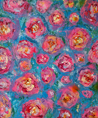 Zurich Fountain in Spring von Klaudia Sonas, Malerei kaufen auf Singulart