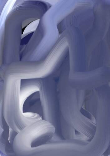 Tube bleu by Gilles Boyaval dit Lemalko, Digital for Sale on Singulart
