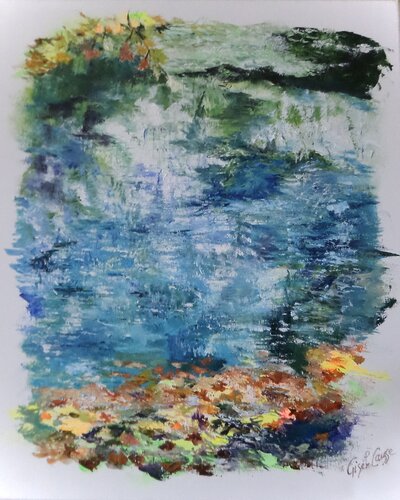 LA SOURCE DE LA BUÈGE EN DÉBUT D'AUTOMNE de Gisèle Causse, Pintura a la venta en Singulart