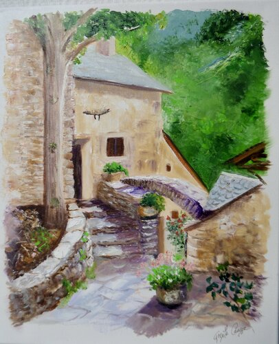 En déambulant dans les ruelles de Castelbouc de Gisèle Causse, Pintura a la venta en Singulart