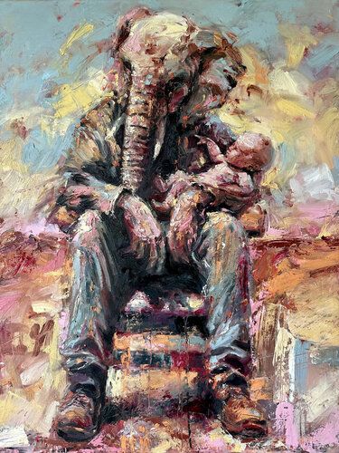 Cradle of Becoming di Fabio Marinho, Pittura in vendita su Singulart