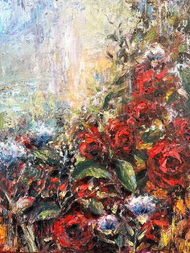 Abstract Flowers di Fabio Marinho, Pittura in vendita su Singulart