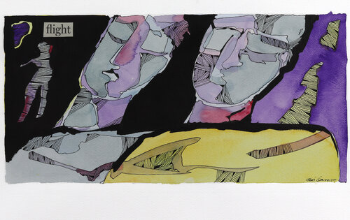 Flight van Jeri Griffith, Werk op papier te koop op Singulart
